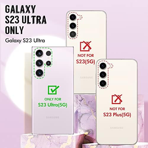 Chvelop תואם ל- Samsung Galaxy S23 Ultra 5G Case 6.8 '', עיצוב מסוגנן רזה לנשים, הגנה על 360 מעלות, [ללא
